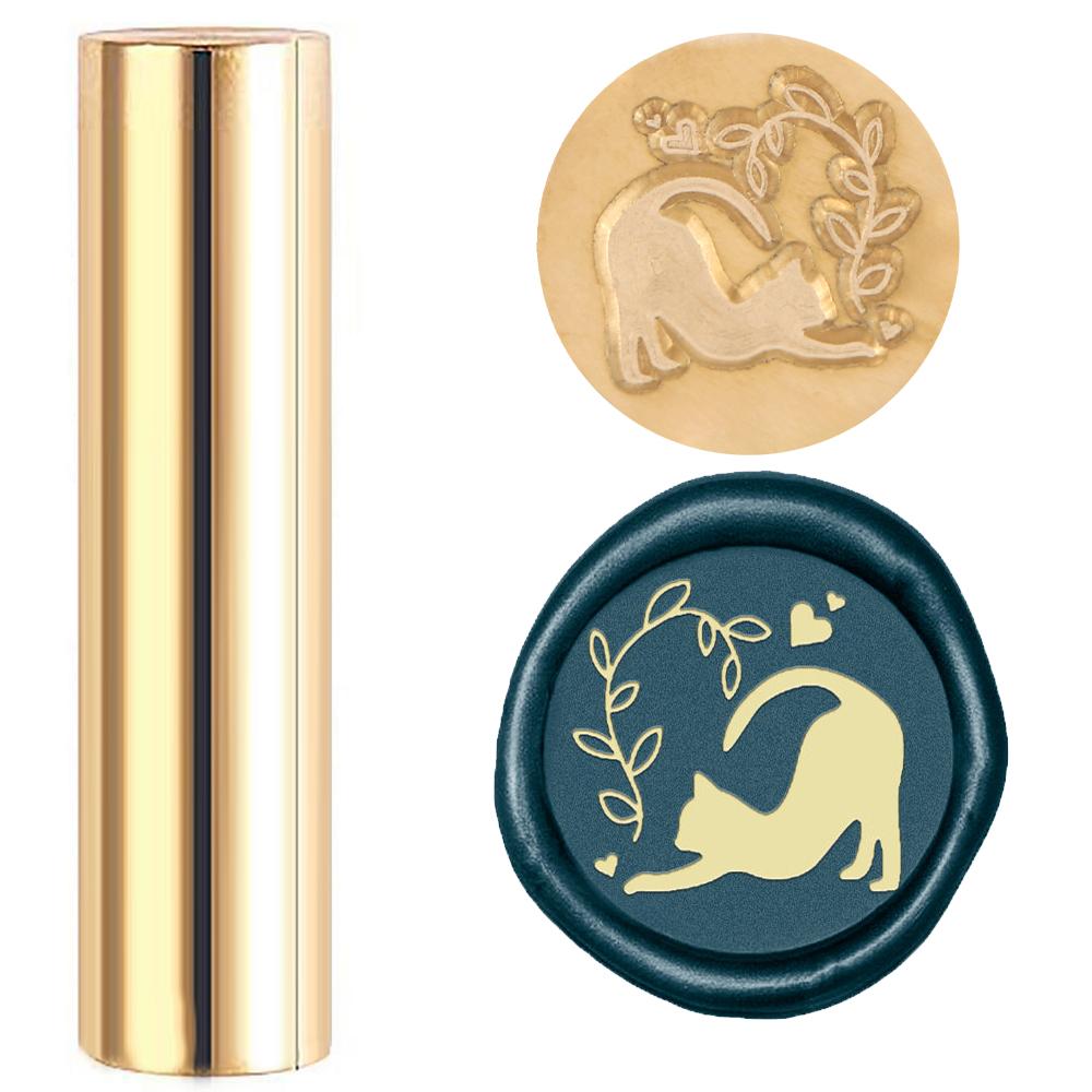 1pc Magic Book Wax Seal Mini Brass Column Stamp Little Elephant Frog Cat Pattern 15mm Sealing Wax Stamps Sealing Stamp