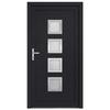 VidaXL Porte d'entrée anthracite 108x200 cm PVC 3187853