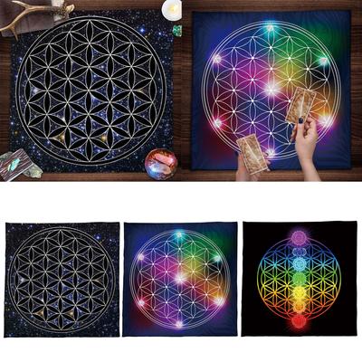 Divinations Cards Table Cloth Tapestry Flower of Life Tarot Tablecloth Astrologys Witchcrafts Deck Cloth Decoration