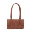 Spring new PU women's bag oil wax leather shoulder bag texture fashion trend bean green underarm bag