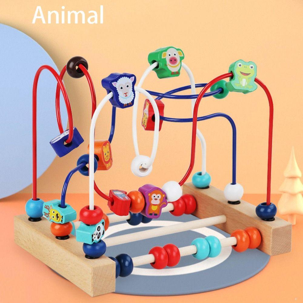 Wooden Beads Bead Maze Math Puzzle Early Education Toys Wooden Toys  Early Learning