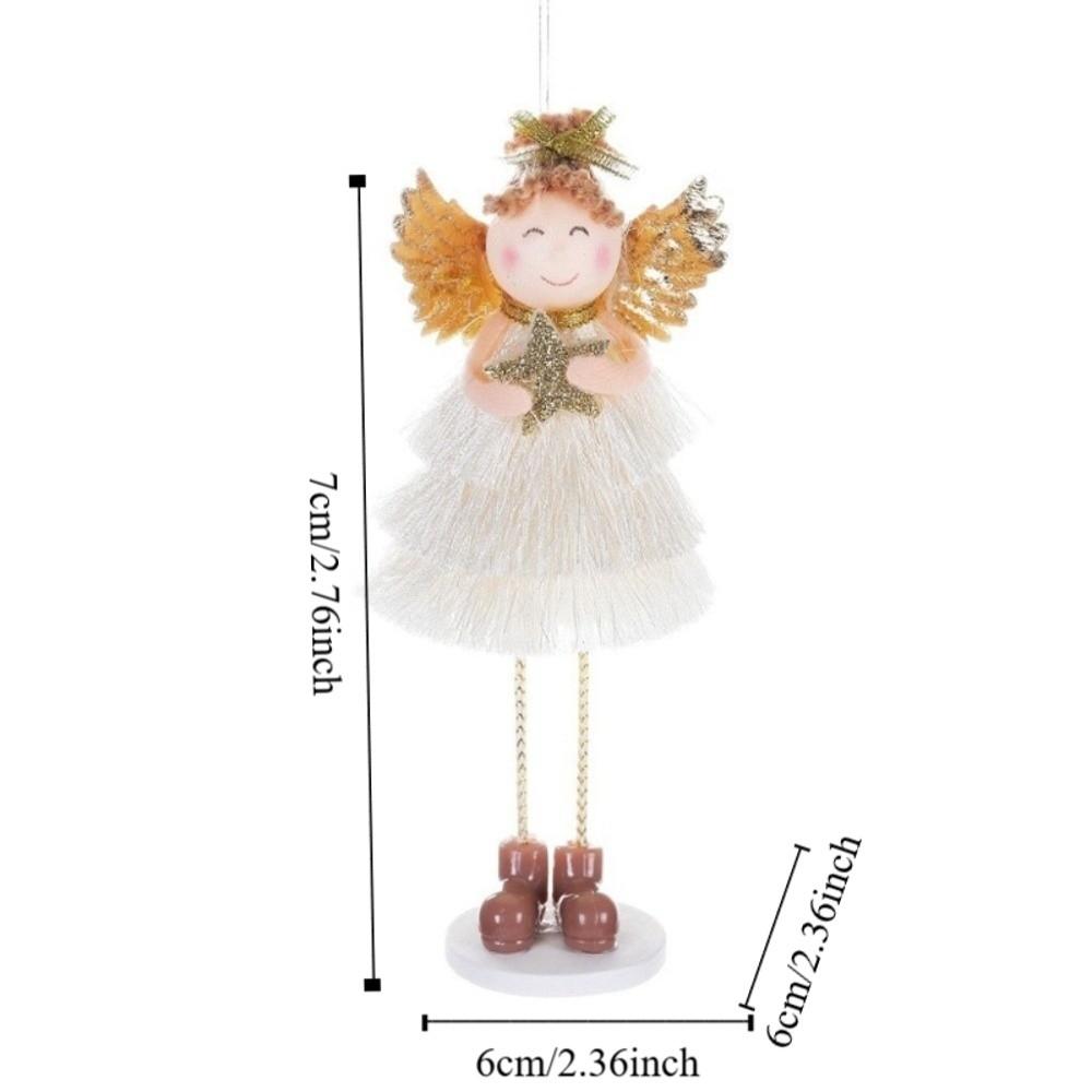 New Christmas Decor Angel Girl Figurine 15cm Cute Fairy Elf Figurine Desktop Ornament Creative Angel Thoughtful Gift