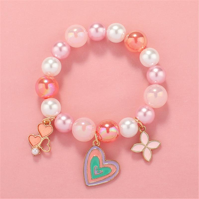 Makersland Cute Popcorn Beads Bracelet Friendship Glass Bracelets For Girls Star Moon Cloud Flower Zircon Accessories Wholesale
