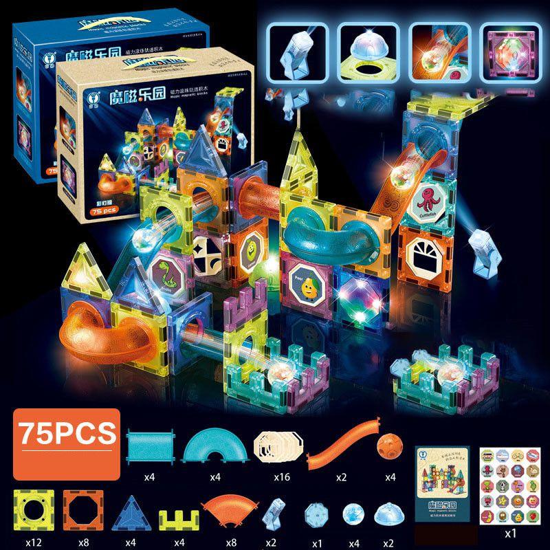 Magnetic Lighting Building Blocks With Multicolor Educational Design**