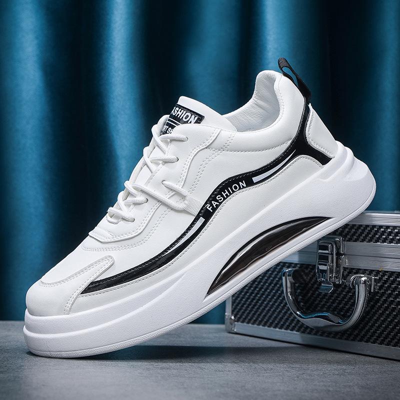

Men s shoes new spring men s shoes platform-soled versatile sports board shoes men s casual leather shoes 44