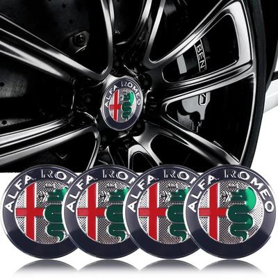 4PCS 56MM Car Hub Center Cover Label Wheel Hub Center Decorative Accessories for Giulia Giulietta 159 Mito Spider GTA