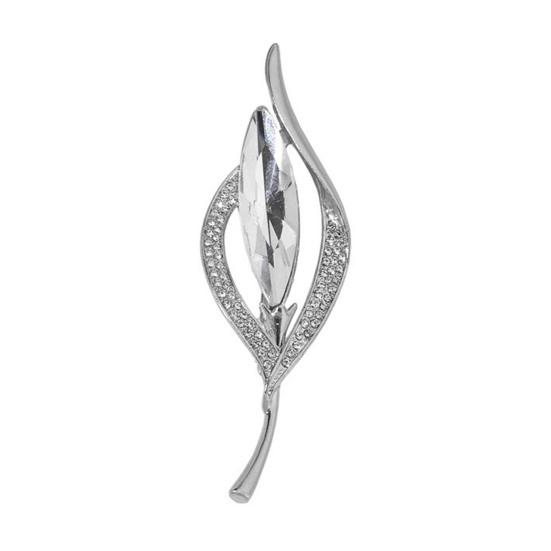 Common Callalily Brooch Pin for Women, Rhinestones Inlaid Brooch Pin for Dress, Coat, Shawl, Gift for Mother, Wedding