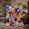 Coperta in Flanella con Stampa Calcio Aston Villa Morbida Calda Coperta da Divano/Letto per Casa Ufficio Camera da Letto