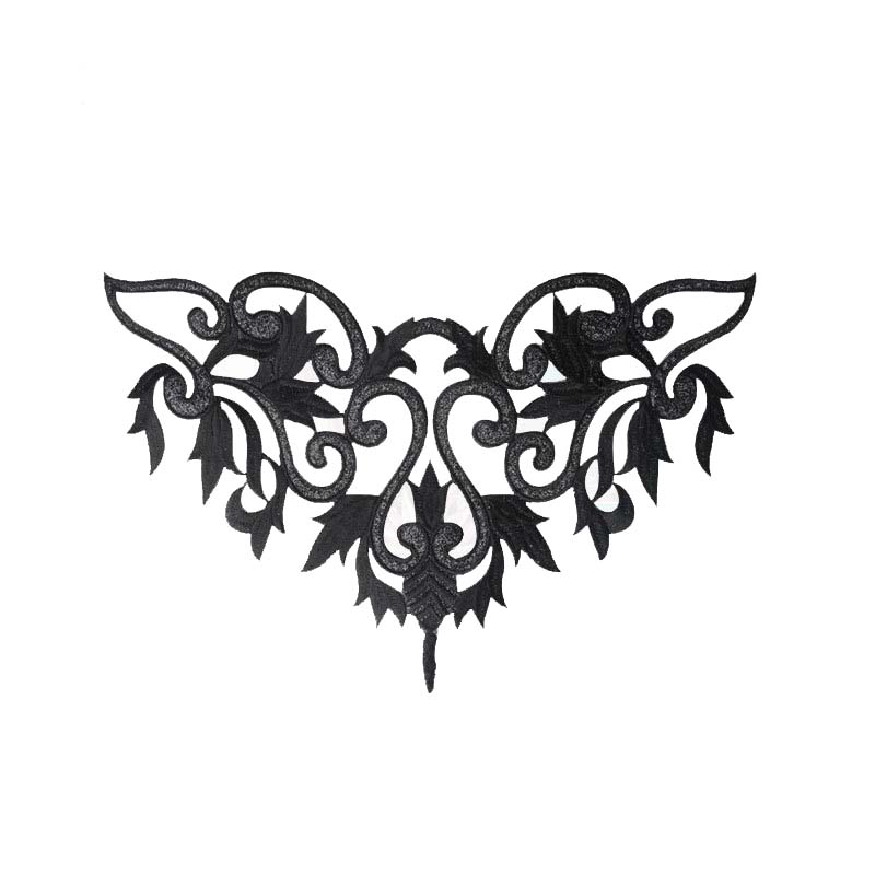 Diy Performance Clothing Decorative Iron-on Patch Sticker Embroidery Gold Silver Thread Yarn Costume Dress Geometric Applique