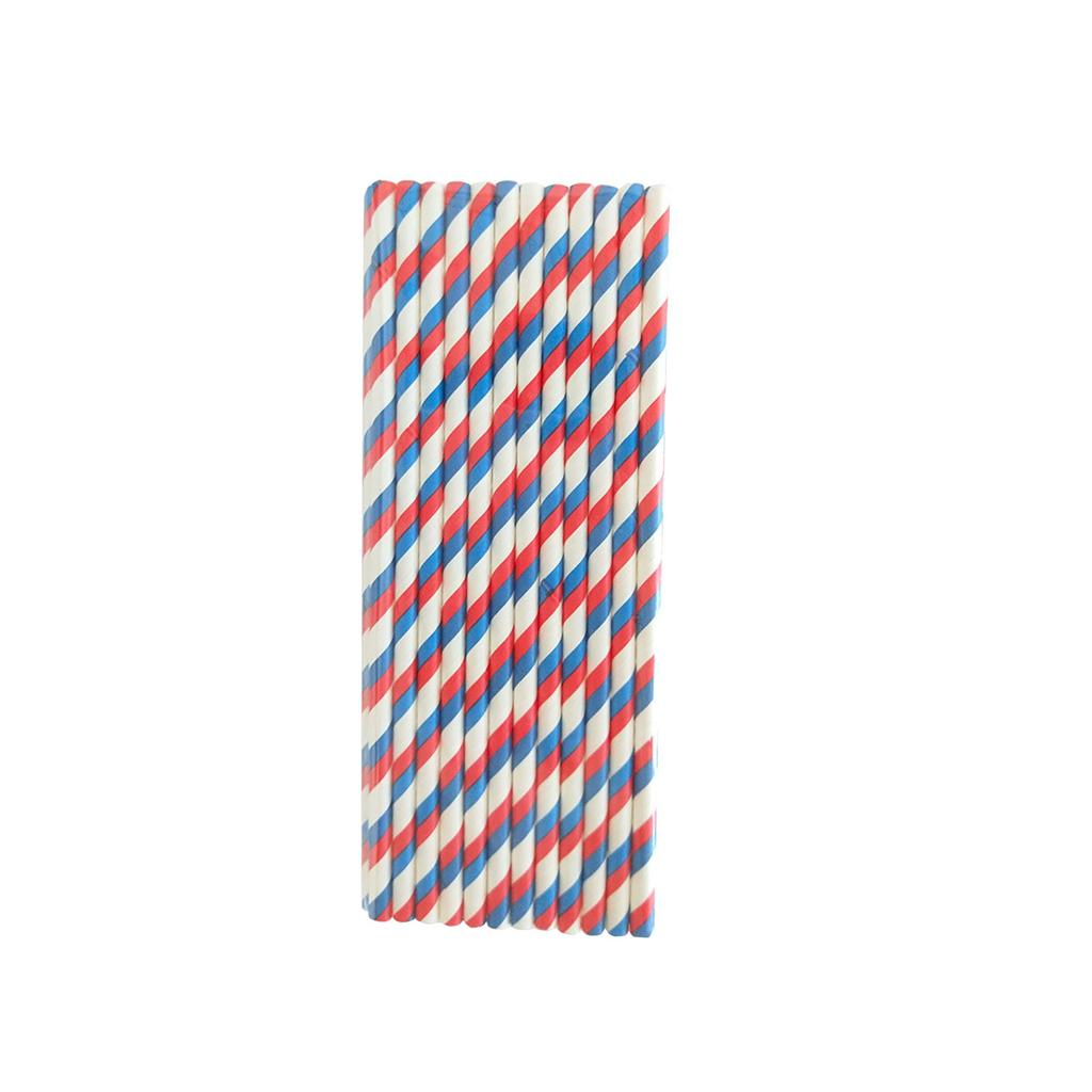 Retro Stripe Paper Drinking Straws Vintage Polka Party Wedding Birthday Straw