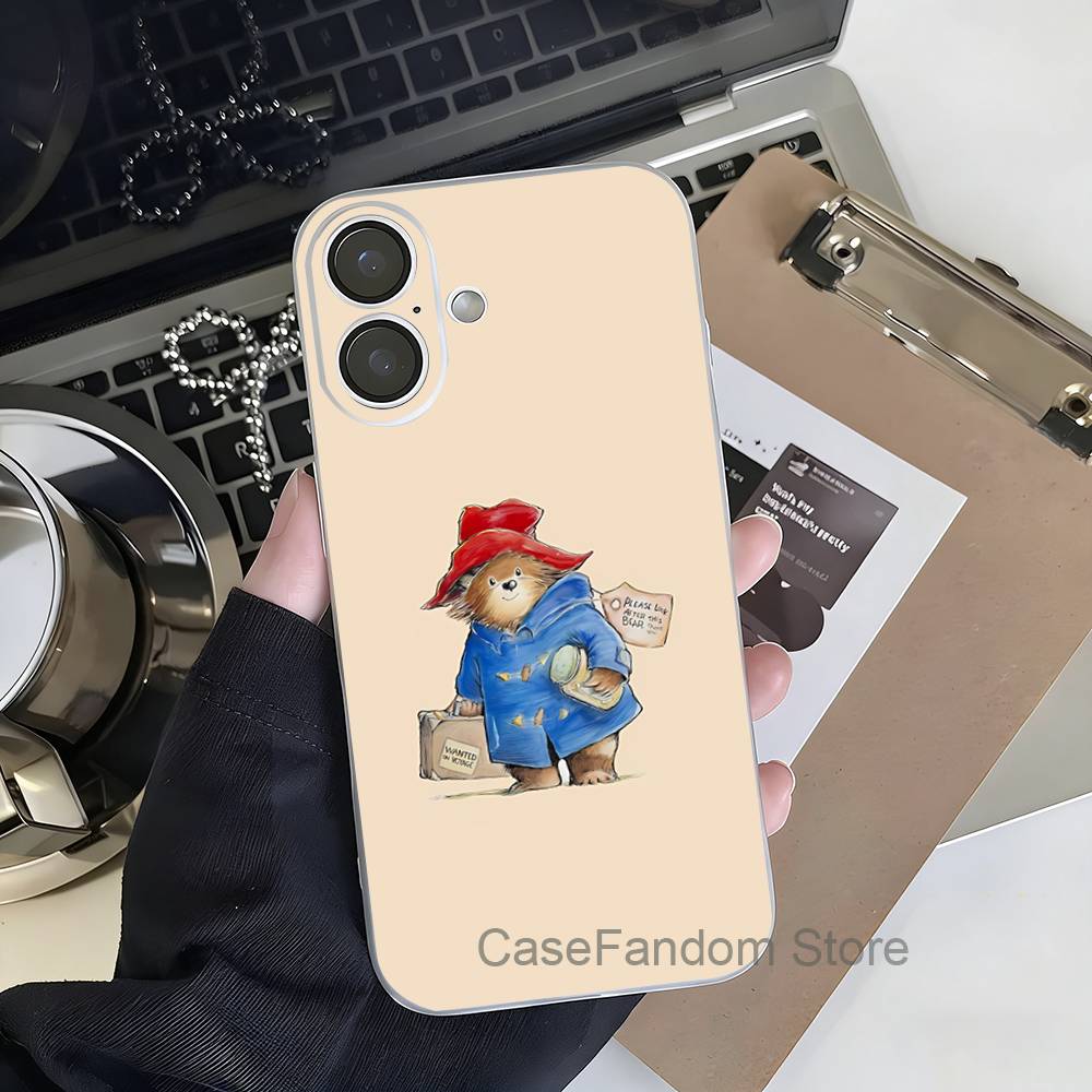 

P-PaddingtonS Bear For iPhone 17,16,15,14,13,12,11,Pro,Max,Plus Transparent White Phone Case Magnetic Wireless Charging iPhone12PRO