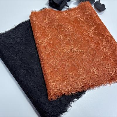 3m X 23cm French Chantilly Lace, Non-stretch Eyelash Lace Fabric for Sewing, Bra, Underwear, Lingerie, Dress, Garment, Crafting