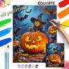 Witch Pumpkin Bat Halloween Oil Painting Digital Painting Handmade Diy Coloring Painting Home Decoration