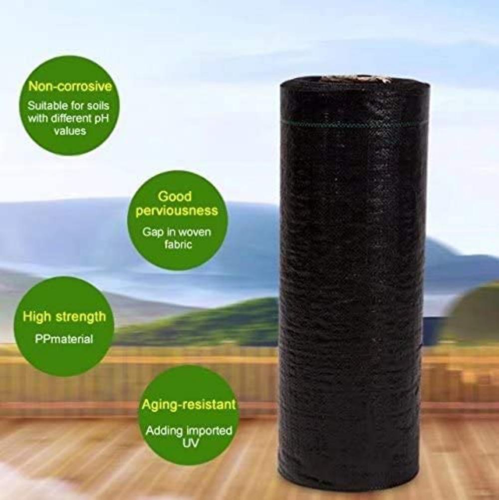 3.2 Oz., 6.5 Ft. X 300 Ft. Landscape Fabric Weed Barrier Ground Cover Garden Mats for Weeds Block In Raised Garden Bed