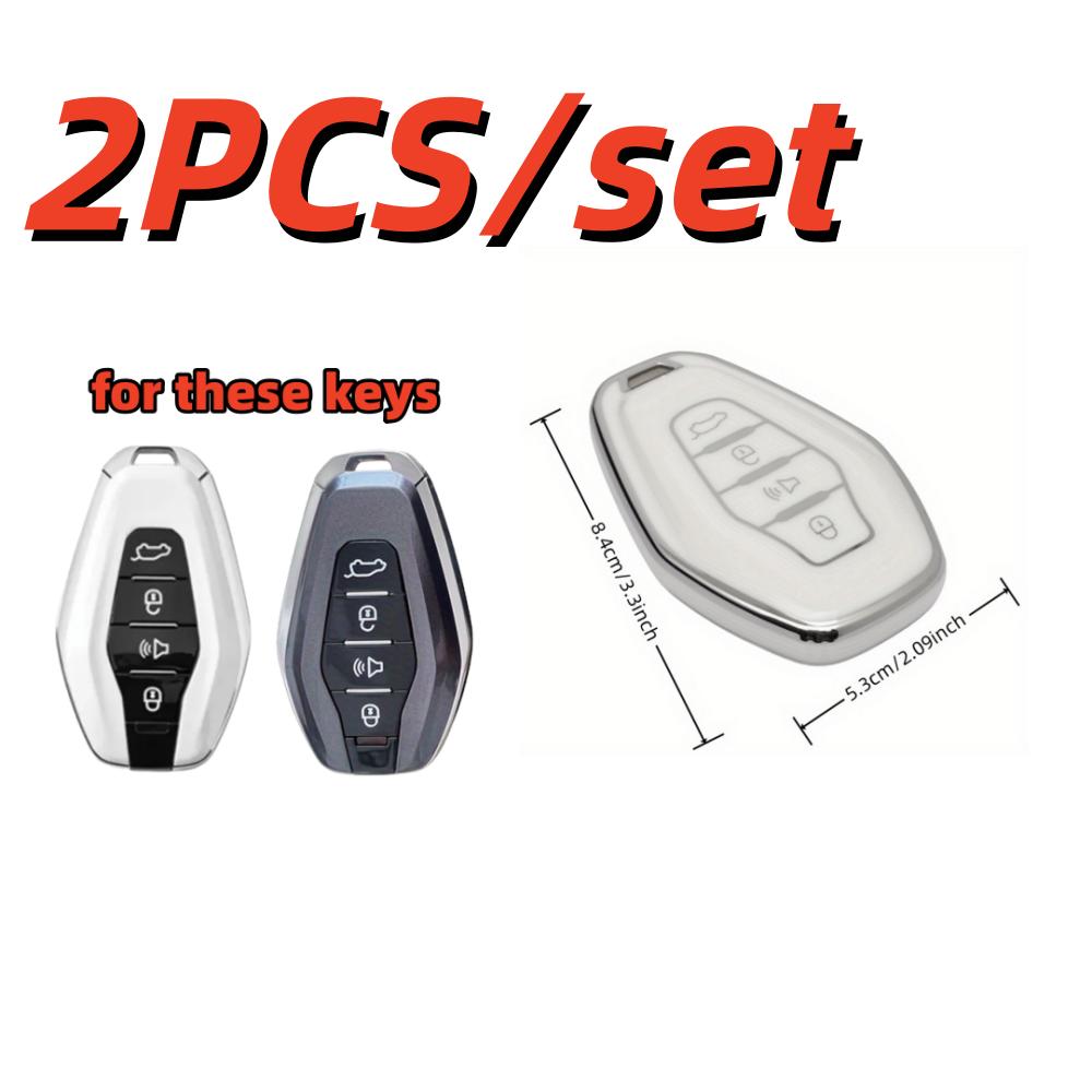 2pcs Car Key Case Covers for Chery Jetour X70 X90 X95 Plus 2020 2021 2022 Remote Key Protector