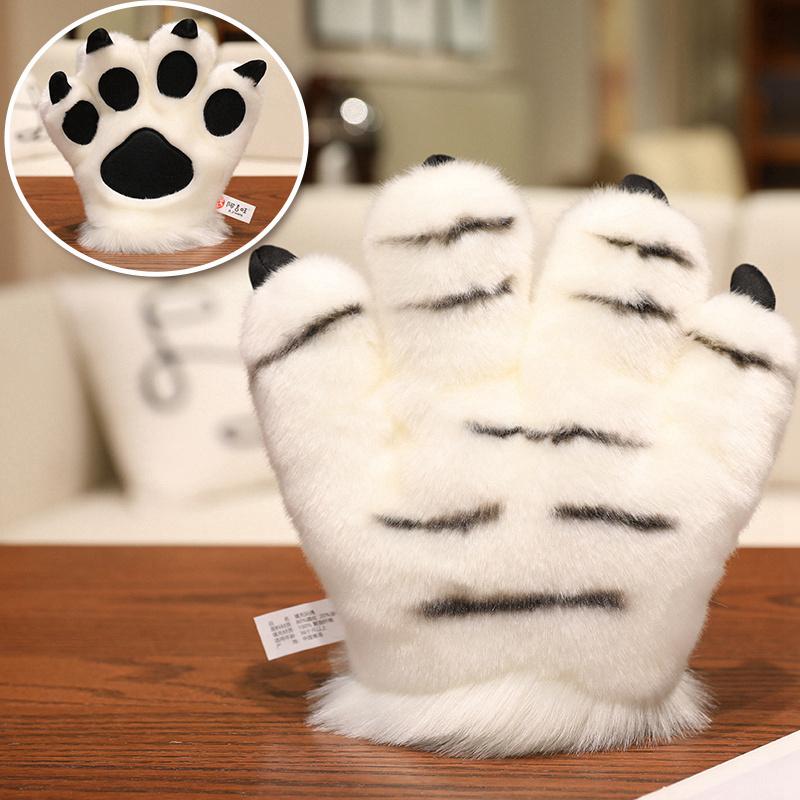 Non-Toxic 25Cm Animal Claws Gloves Soft Stuffed Plush Toys Dog Bear Tiger Paws Plush Gloves Cosplay Costume Pograpy Props Charm Gifts