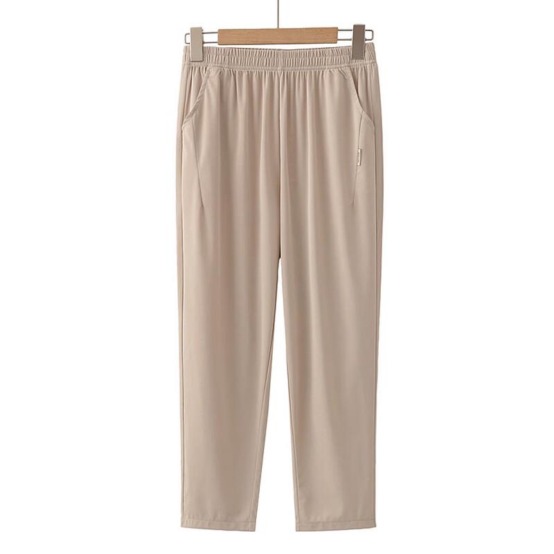 Elderly Women's High-Waist Summer Casual Pants
