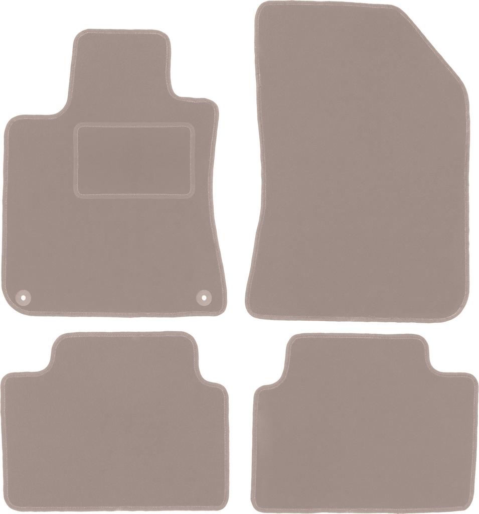 Beige velour floor mats for: Peugeot 308 II hatchback (2013-)