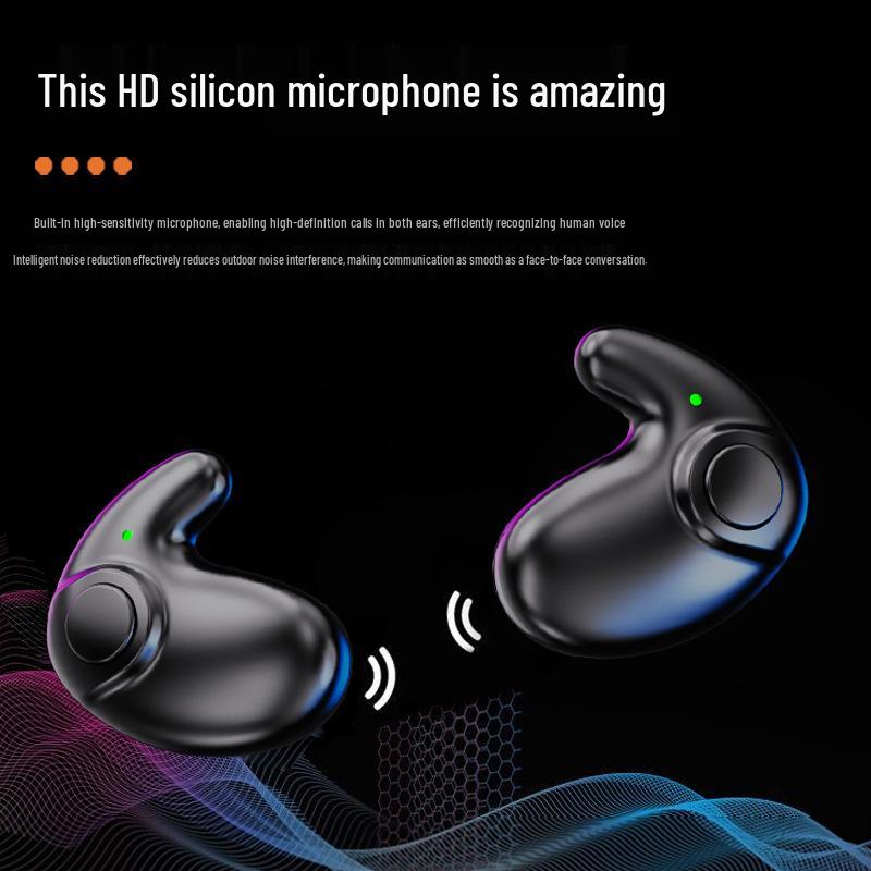 2025 Mini In-Ear Bluetooth Sleep Earphones - Comfortable Bilateral Stereo