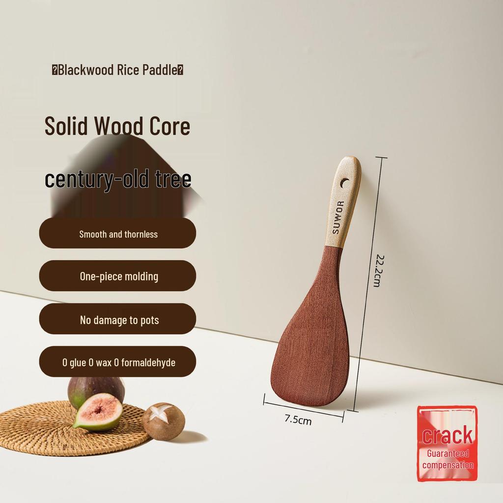 Extra velká vysokoteplotní wenge dřevěná lžíce na smažení a rýži