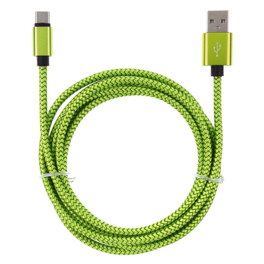 Quick Charge 2A Aluminum Alloy Nylon Dragon Pattern Braided Data Cable for Apple & Android Devices