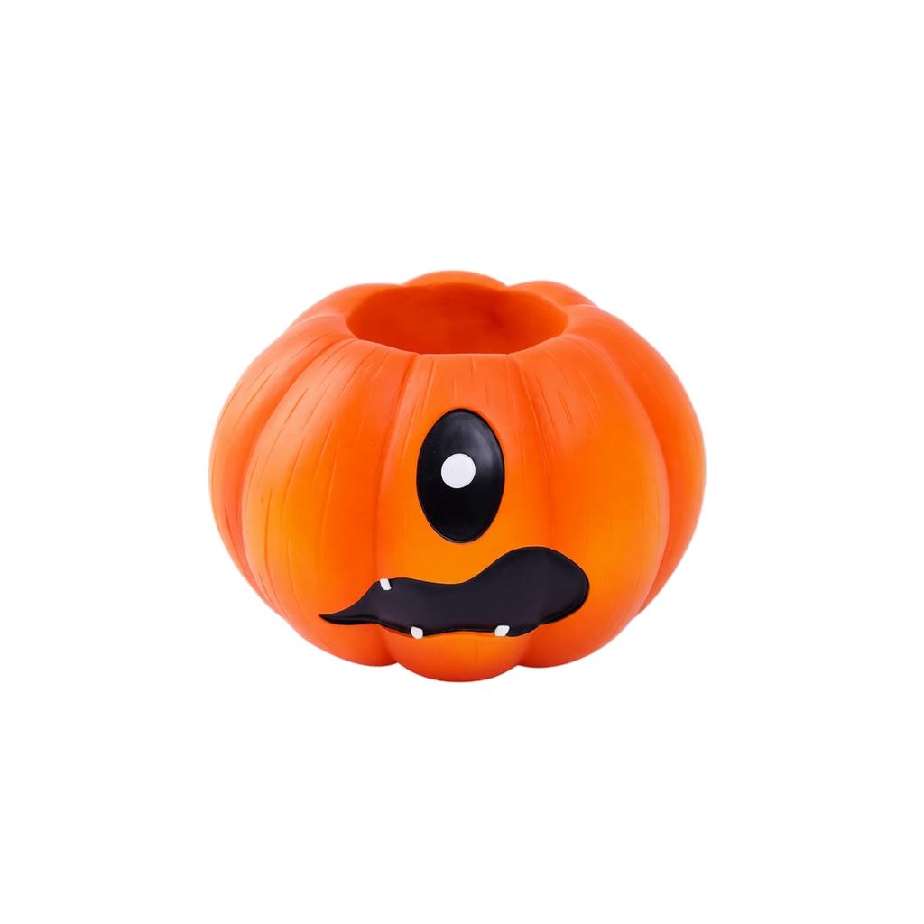 Halloween Troll Pumpkin Resin Decorative Bowl for Candy Storage and Home Decor