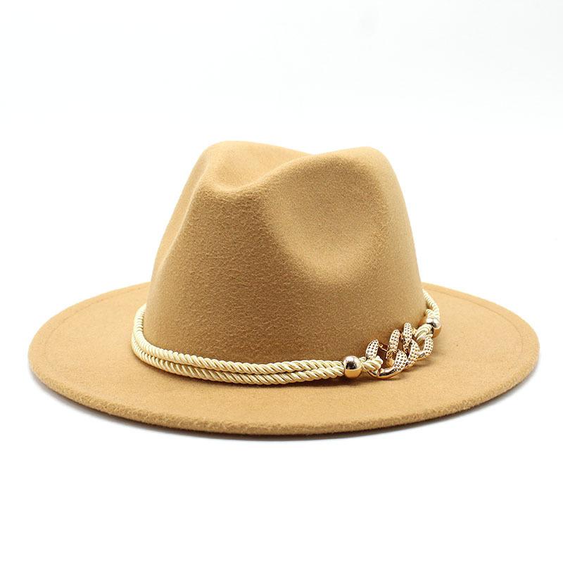 Church hat, woolen hat, men's and women's British jazz hat, big brim hat, women's autumn and winter top hat, felt hat.