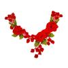 3D Embroidered Sewing On Patches Floral Multicolor Rose Flower Patch Sticker Craft Detachable Embroidered Fabric Applique