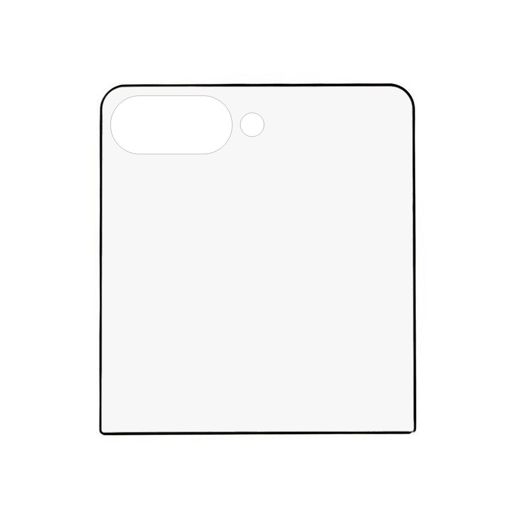 For Samsung Galaxy Z Flip7 5G Rear Small Screen Protector Silk Printing Full Glue Tempered Glass Film