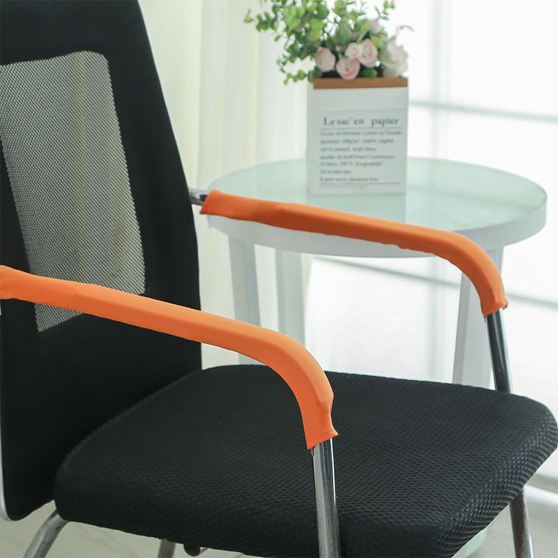 

1 пара однотонных эластичных чехлов на подлокотники на молнии, чехлы на подлокотники из спандекса для офисного компьютерного кресла, чехлы для подлокотников, новые