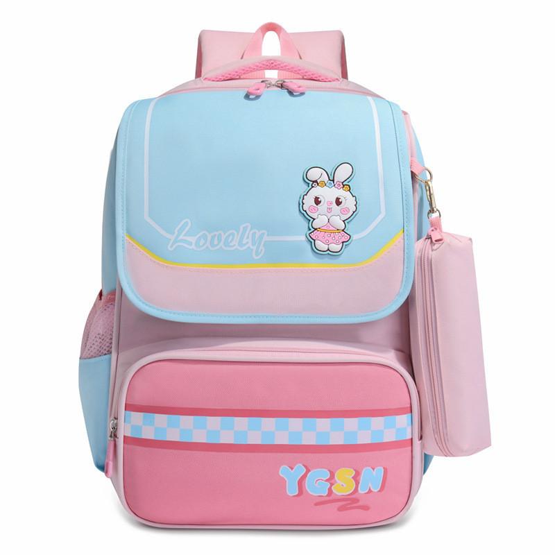 Breathable Nylon School Backpack For 1-2 Grade Children In Fashionable Style