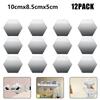 12/48pcs Hexagon Acrylic Mirror Wall Sticker Diamond Shaped Acrylic Tile Stickers Peel and Stick 3D Tile Wall Decals DIY Decor