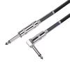 6.35 Electric Guitar Cable Straight To Right Angle Noiseless Audio Cable for Bass Guitar