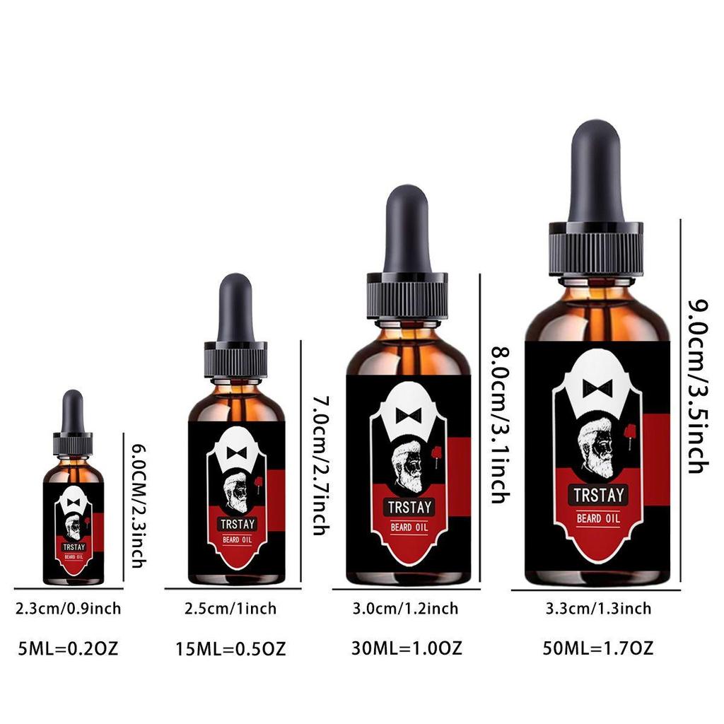 Men's Beard Growth Oil Fluid Nourishing Beard Chest Hair Growth Essential Oil Professional Brazilian Keratin Rosemary