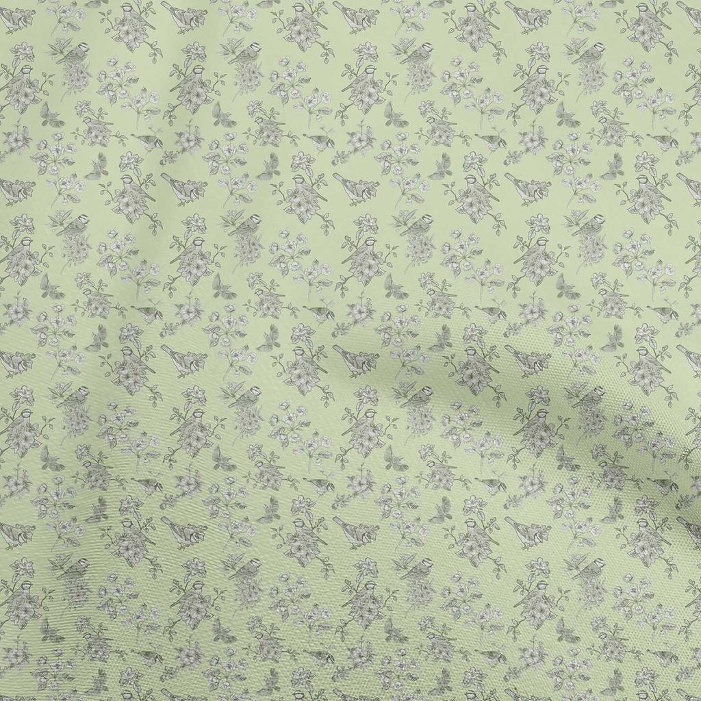 oneOone Cotton Flex Lavender Fabric Bird & Craft Projects Decor Fabric Printed By The Yard 40 Inch