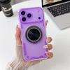 For Magsafe Magnetic 360°Rotating Metal Car Bracket Ring 3-in-1 Phone Case For iPhone 17 Pro Max Air 15 11 12 13 14 16 Pro Max E