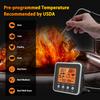 Digital Meat Thermometer Smoker Candy Food BBQ Cooking Thermometer for Grilling Oven Deep Fry with Smart Kitchen Timer Mode