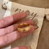 Starry & Eye-Catching Carved Starburst Ring For Men & Women 24K Gold Au999 | Flowing Golden Luster, Exquisite And Dazzling