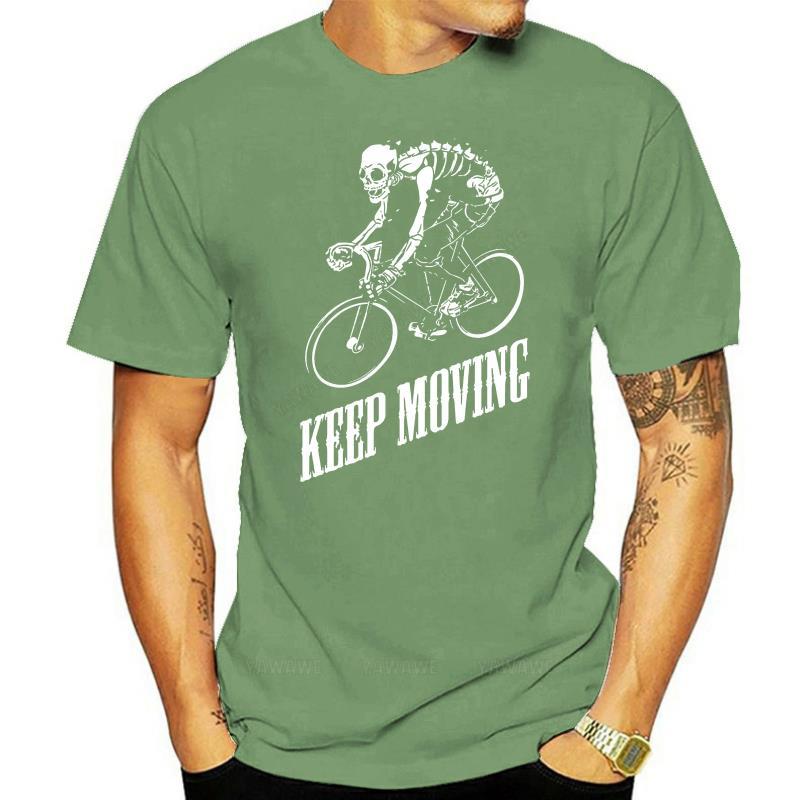 

Mens t shirts Keep moving gymer clothing biker tshirt bicycle riders clothes Men High Quality Custom Printed Hipster Tops S