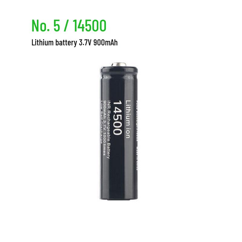 14500 3.7V Rechargeable Lithium Battery - 900mAh, Compatible with Small Fans, Mice, Flashlights.
