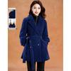 Women's Shimmering Faux Two-Piece Fleece-Lined Wool Blend Coat
