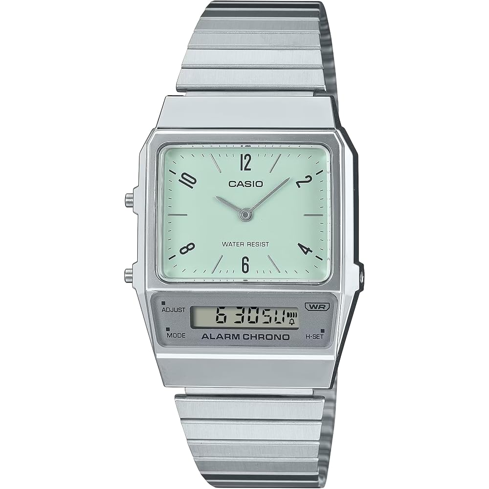 CASIO Casio Nadesi AQ-800E-3A Cheap Casio Standard Pale Green Watch Analog Digital Men s Women s ...