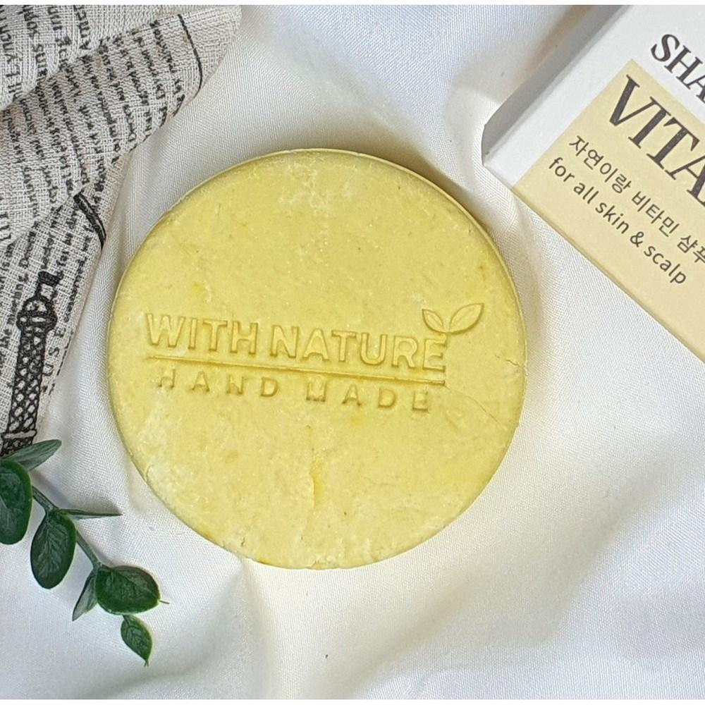 Natural Vitamin Shampoo Bar / Mildly Acidic All-in-one Cleansing Bar, 95g, 1 Piece