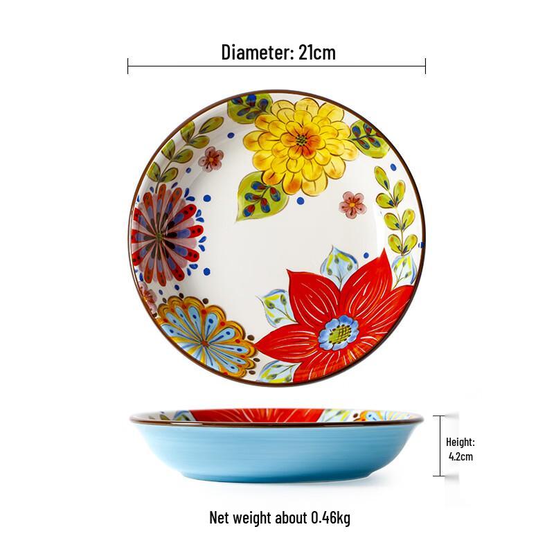 Zhishi Pastoral Hand-Painted Ceramic Plate