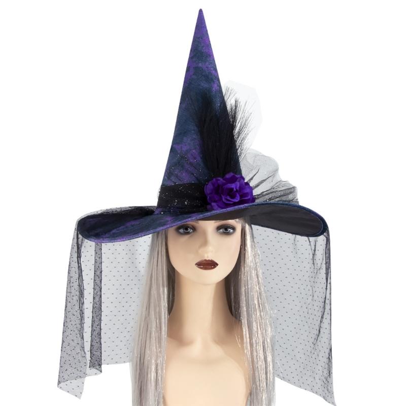 Halloween Witch Hat for Kids Adults Halloween Party Cosplay Costume Props Spooky Wizard Hat for Halloween Party