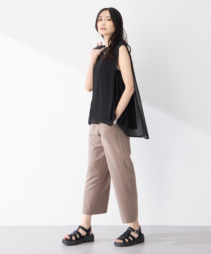 AC by Alpha Cubic Sheer Tuck Tunic Black Women's Top, 351651,