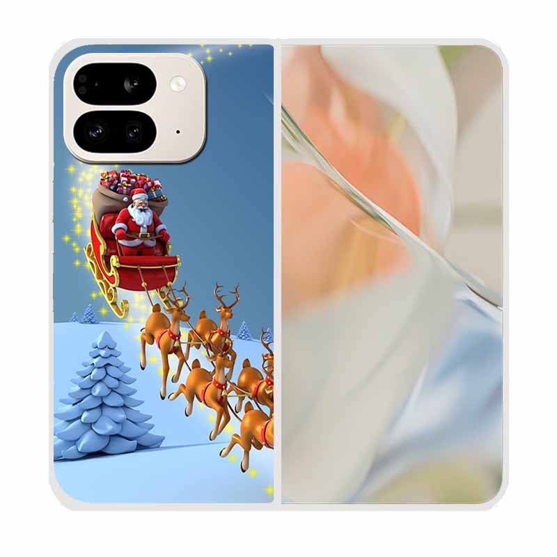 For Google Pixel 9 Pro Fold Case Pixel Fold Christmas Cute Clear Hard Plastic PC Phone Back Cover For Google Pixel9 Pro Fold 5G