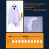 10Pcs Spooky Ghosts String Lights W/ 8 Light Modes LED Ghost Battery Operated Halloween Lights for Indoor Outdoor Party