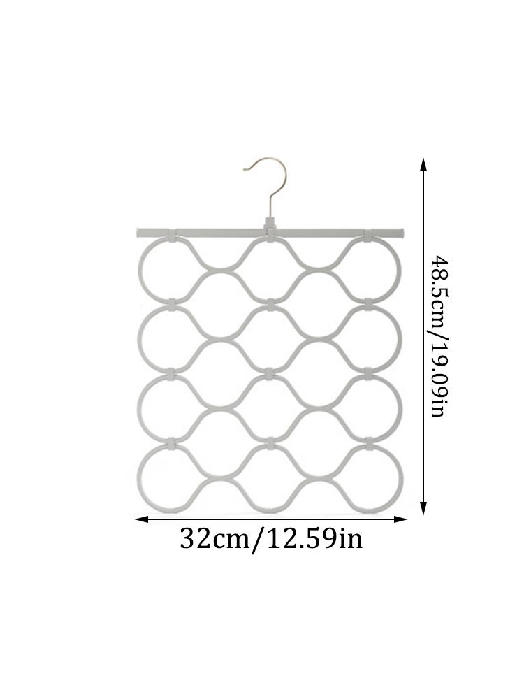 

Многофункциональная вешалка для хранения шарфов на 18 отверстий, складная и экономящая место, вешалка для одежды из жидкого силикона с резиновой краской, вешалка для галстуков белый
