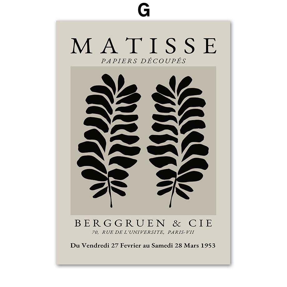 Girl Desert Henri Matisse Korallblomma geometri affischer och tryck Väggkonst Canvasmålning för vardagsrum Dekorativa bilder